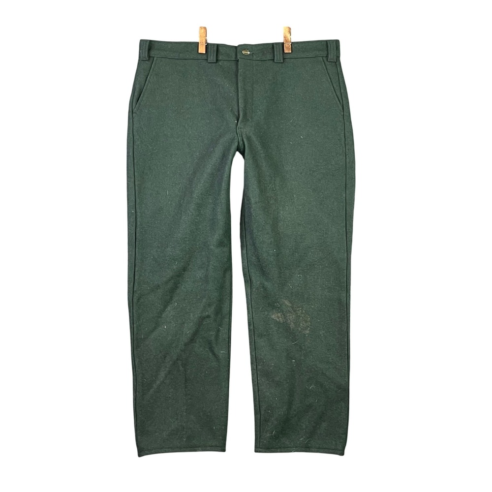 Codet Wool Blend Pants Mens 42x29 Green Hunting Workwear Made in Canada